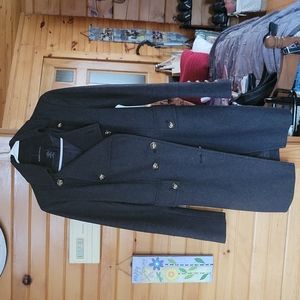 Gray Coat, small, super cute gold buttons.  Nicely fitted.